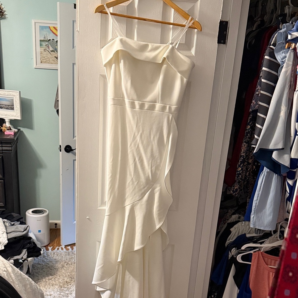 Xscape Strapless Cream Dress